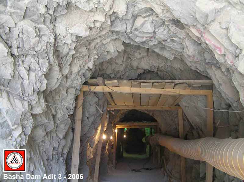 Tunneling and mining in Pakistan Basha Dam Adit 3
