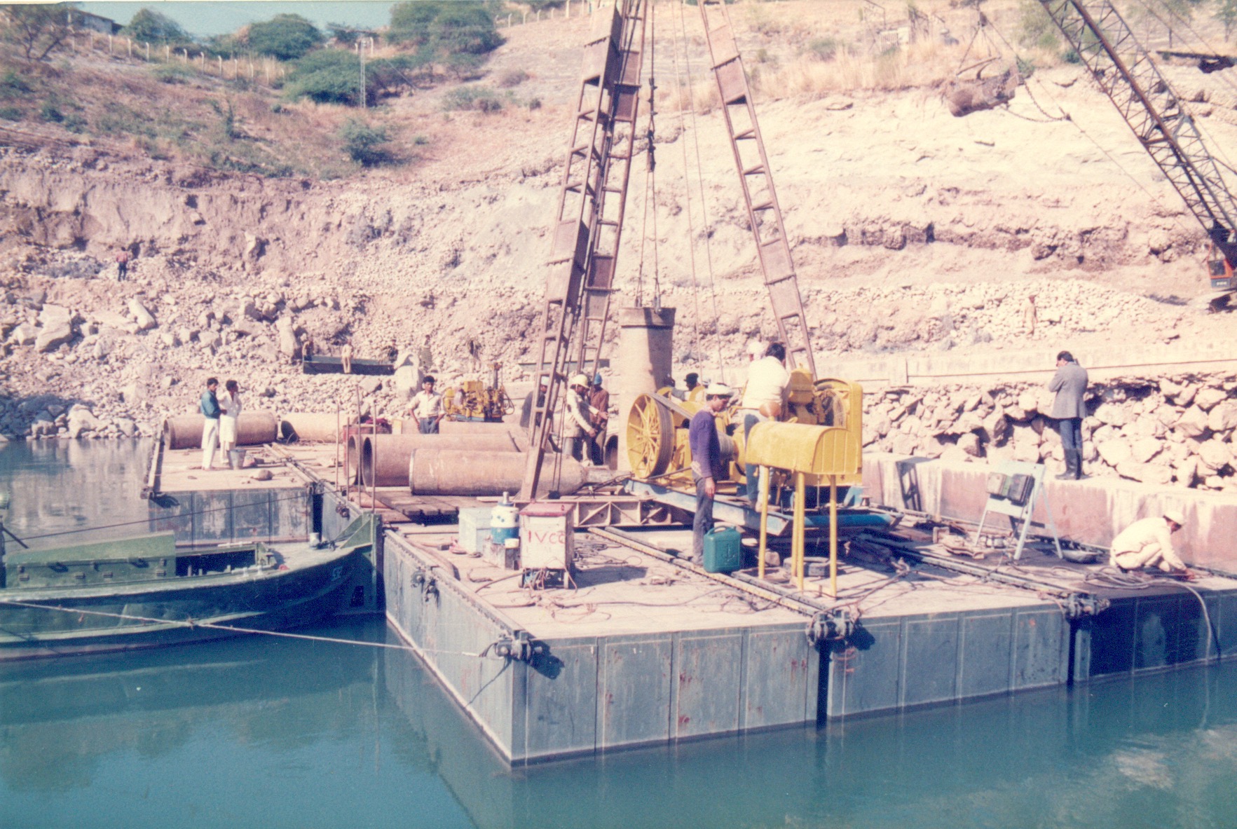 Construction of Double Sheet Pile Wall at Mangla Dam 5